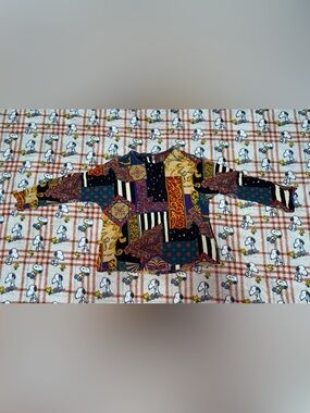 Patchwork Print Blouse in Multicolor